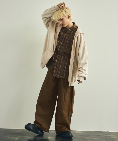 【セール】ピグメントダイオーバーサイズジップパーカー（パーカー）｜Shoowtime（ショウタイム）