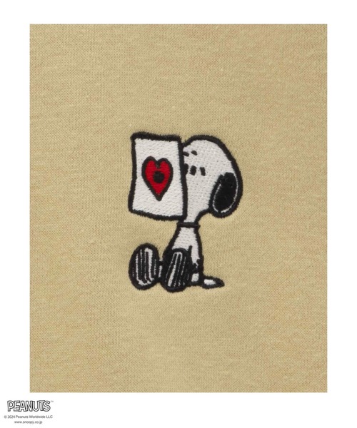 PEANUTS(ピーナッツ)の「PEANUTS スヌーピー プリント刺繍 ルーズシルエットトレーナー(スウェット・レディース・イエロー系その他/ターコイズブルー/オートミール・フリー)」の21枚目の写真