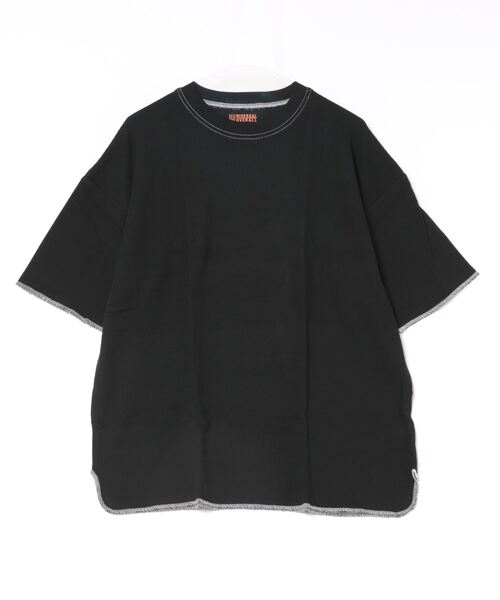 UNIVERSAL OVERALL(ユニバーサルオーバーオール)の「UNIVERSAL OVERALL / Heavyweight thermal loose fit S/S / UVOP-006(Tシャツ/カットソー・レディース・ブラック/オレンジ系その他/ホワイト/ホワイト系その他/オレンジ/ブラック系その他・LARGE/X-LARGE/MEDIUM/SMALL)」の4枚目の写真