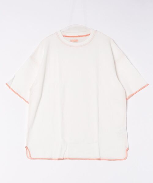 UNIVERSAL OVERALL(ユニバーサルオーバーオール)の「UNIVERSAL OVERALL / Heavyweight thermal loose fit S/S / UVOP-006(Tシャツ/カットソー・レディース・ブラック/オレンジ系その他/ホワイト/ホワイト系その他/オレンジ/ブラック系その他・LARGE/X-LARGE/MEDIUM/SMALL)」の5枚目の写真