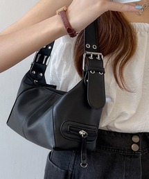 スクエア ミニ メタルパーツ ワンショルダーバッグ