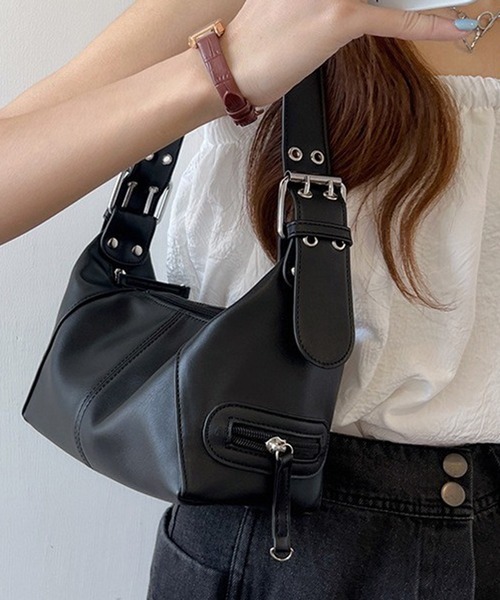 WESTSEA（ウエストシー）の「スクエア ミニ メタルパーツ ワンショルダーバッグ（ショルダーバッグ・レディース・オフホワイト/ブラック・FREE）」の6枚目の写真