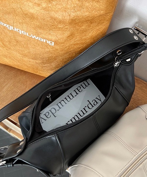 WESTSEA（ウエストシー）の「スクエア ミニ メタルパーツ ワンショルダーバッグ（ショルダーバッグ・レディース・オフホワイト/ブラック・FREE）」の12枚目の写真