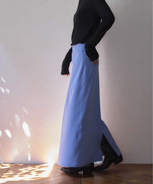Smyeon(スミョン)の「A-line long skirt/Aラインロングスカート(スカート・レディース・ブルー/ブラック・SMALL/MEDIUM)」の12枚目の写真