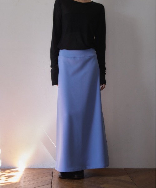 Smyeon(スミョン)の「A-line long skirt/Aラインロングスカート(スカート・レディース・ブルー/ブラック・SMALL/MEDIUM)」の10枚目の写真