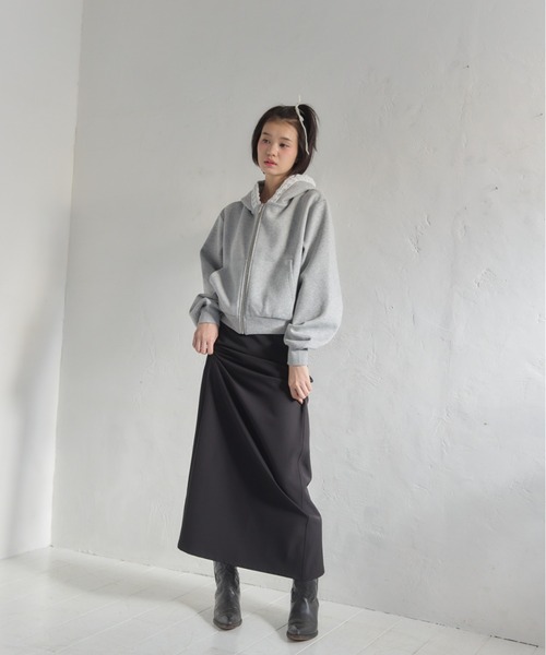 Smyeon(スミョン)の「A-line long skirt/Aラインロングスカート(スカート・レディース・ブルー/ブラック・SMALL/MEDIUM)」の20枚目の写真