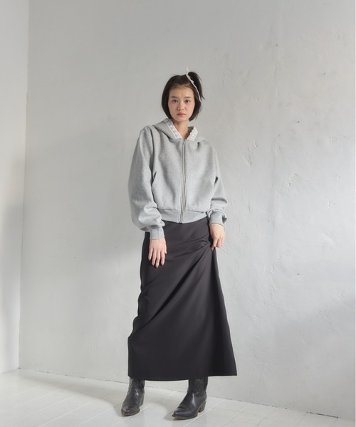 Smyeon(スミョン)の「A-line long skirt/Aラインロングスカート(スカート・レディース・ブルー/ブラック・SMALL/MEDIUM)」の21枚目の写真