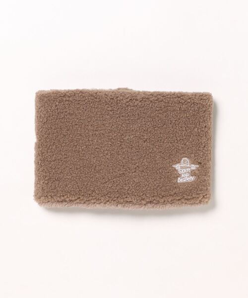 THRASHER(スラッシャー)の「GONZ ART KIDS BOA FLEECE OPEN NECK WARMER/スラッシャーキッズネックウォーマー(ネックウォーマー/スヌード・キッズ・ブラック/アイボリー/ベージュ・FREE)」の6枚目の写真