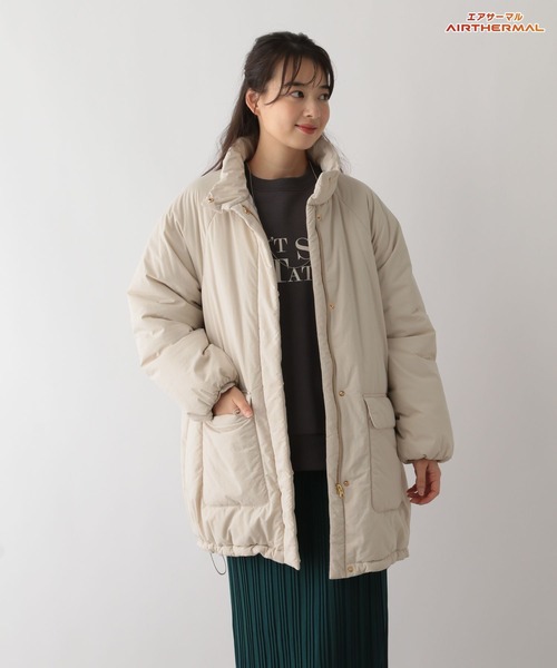 GLOBAL WORK Smile Seed Store（グローバルワーク スマイルシードストア）の「エアサーマルモンスターコートブルゾン/116029（ブルゾン・レディース・アイボリー/ブラック・SMALL/LARGE/MEDIUM/X-LARGE）」の5枚目の写真