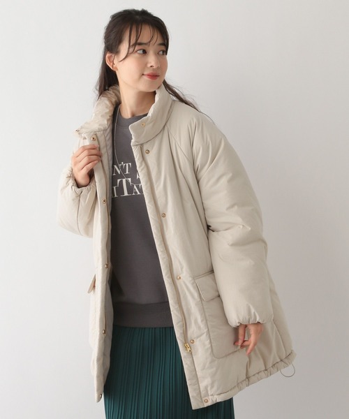 GLOBAL WORK Smile Seed Store（グローバルワーク スマイルシードストア）の「エアサーマルモンスターコートブルゾン/116029（ブルゾン・レディース・アイボリー/ブラック・SMALL/LARGE/MEDIUM/X-LARGE）」の6枚目の写真