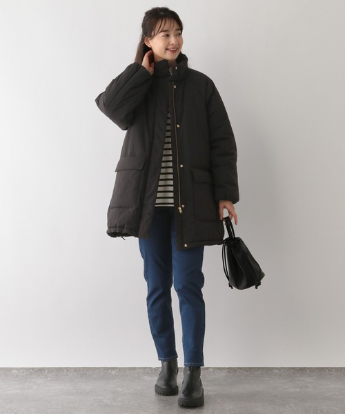 GLOBAL WORK Smile Seed Store（グローバルワーク スマイルシードストア）の「エアサーマルモンスターコートブルゾン/116029（ブルゾン・レディース・アイボリー/ブラック・SMALL/LARGE/MEDIUM/X-LARGE）」の8枚目の写真