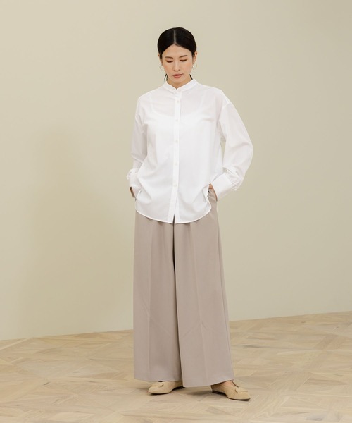 Elura（エルーラ）の「アイロンいらずバンドシャツ/151659（シャツ/ブラウス・レディース・ブルー系その他2/ネイビー/ホワイト・LARGE/MEDIUM）」の21枚目の写真