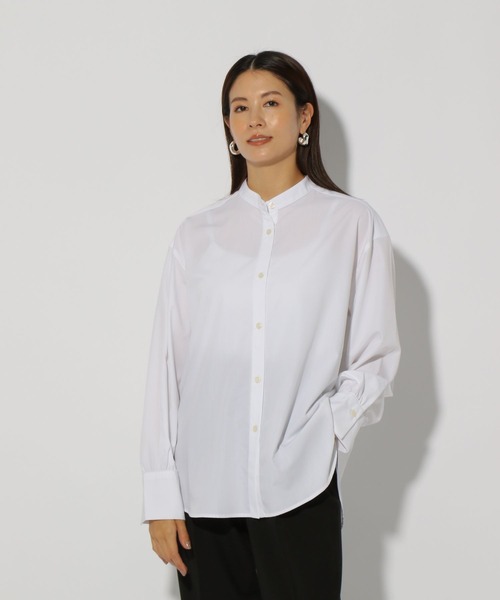 Elura（エルーラ）の「アイロンいらずバンドシャツ/151659（シャツ/ブラウス・レディース・ブルー系その他2/ネイビー/ホワイト・LARGE/MEDIUM）」の16枚目の写真