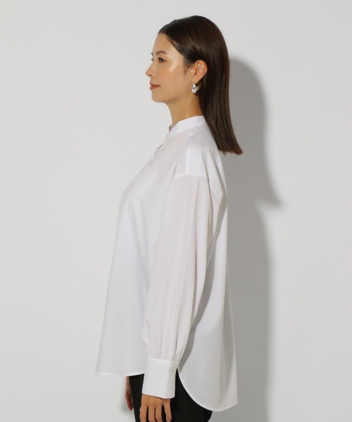 Elura（エルーラ）の「アイロンいらずバンドシャツ/151659（シャツ/ブラウス・レディース・ブルー系その他2/ネイビー/ホワイト・LARGE/MEDIUM）」の18枚目の写真