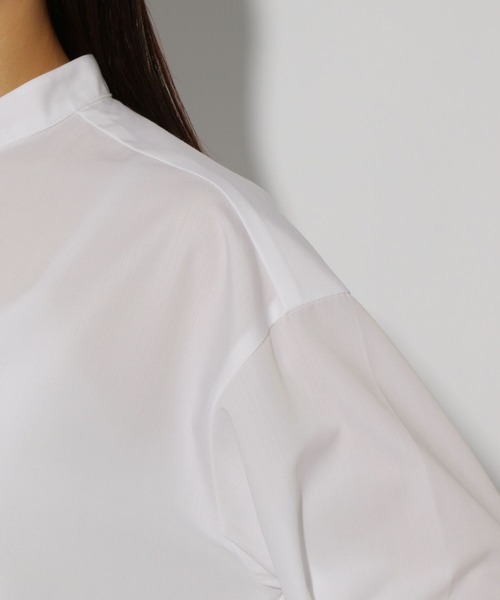 Elura（エルーラ）の「アイロンいらずバンドシャツ/151659（シャツ/ブラウス・レディース・ブルー系その他2/ネイビー/ホワイト・LARGE/MEDIUM）」の11枚目の写真