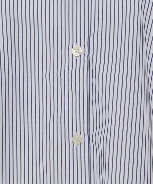 Elura（エルーラ）の「アイロンいらずバンドシャツ/151659（シャツ/ブラウス・レディース・ブルー系その他2/ネイビー/ホワイト・LARGE/MEDIUM）」の7枚目の写真