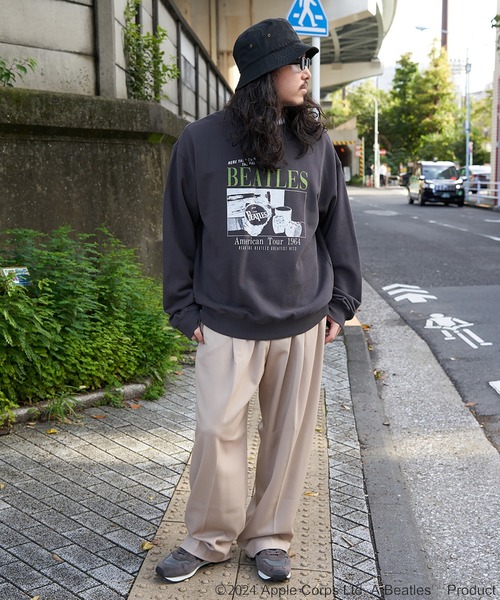 The Beatles（ザビートルズ）の「THE BEATLES ザ ビートルズツアープリントトレーナー（スウェット・メンズ・ライトグレー/チャコール/オフホワイト・L/M/LL）」の9枚目の写真