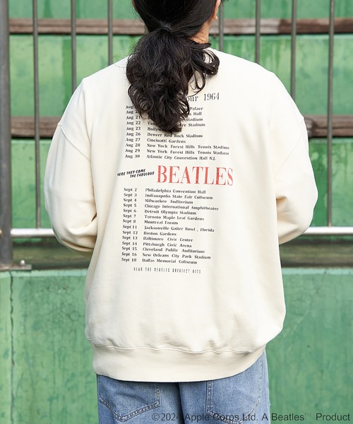 The Beatles（ザビートルズ）の「THE BEATLES ザ ビートルズツアープリントトレーナー（スウェット・メンズ・ライトグレー/チャコール/オフホワイト・L/M/LL）」の14枚目の写真