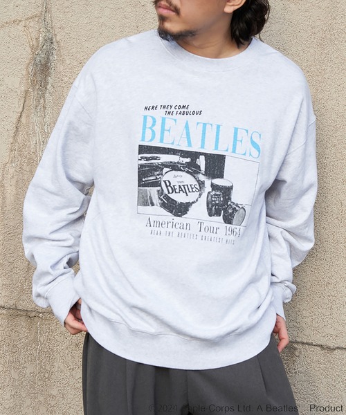 The Beatles（ザビートルズ）の「THE BEATLES ザ ビートルズツアープリントトレーナー（スウェット・メンズ・ライトグレー/チャコール/オフホワイト・L/M/LL）」の19枚目の写真