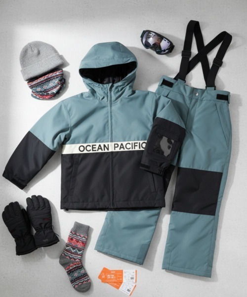 OP/オーピー】キッズスノーボード用上下セット スキー スノボー