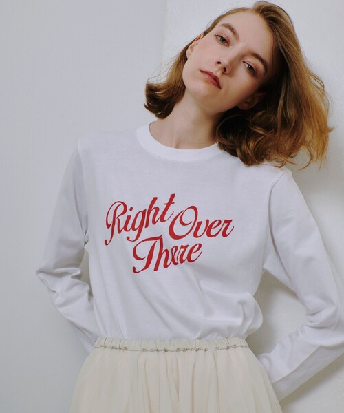 allureville(アルアバイル)の「カリグラフィーロゴロンTEE(Tシャツ/カットソー・レディース・レッド/ブラック・2)」の3枚目の写真