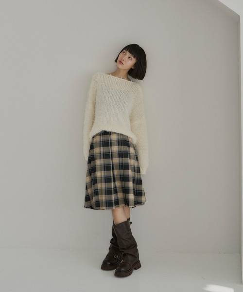 haek（ハク）の「cropped shaggy knit/クロップドシャギーニット haek SELECT（ニット/セーター・レディース・ブラック/ホワイト・FREE）」の11枚目の写真