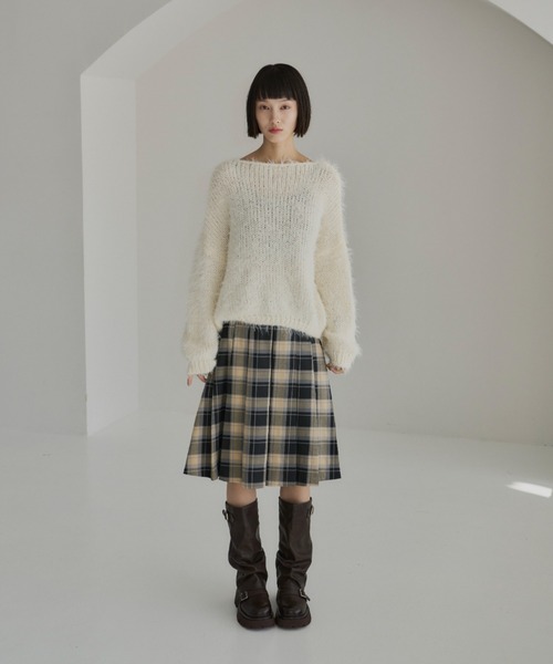 haek（ハク）の「cropped shaggy knit/クロップドシャギーニット haek SELECT（ニット/セーター・レディース・ブラック/ホワイト・FREE）」の17枚目の写真