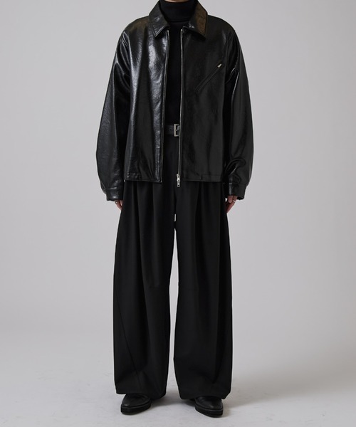 セール】グランジシンセティックレザーZIPブルゾン（ブルゾン）｜Lui's