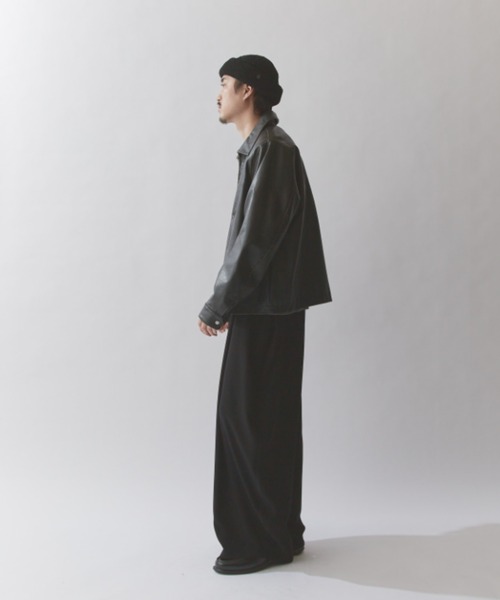 グランジシンセティックレザーZIPブルゾン（ブルゾン）｜Lui's（ルイス