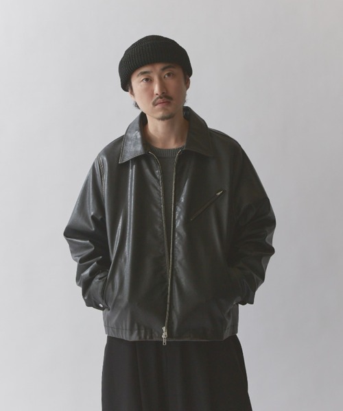 Lui's（ルイス）の「グランジシンセティックレザーZIPブルゾン（ブルゾン・メンズ・ブラウン/ブラック/ブラック系その他・M/S/XS）」の21枚目の写真