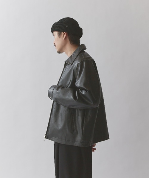 Lui's（ルイス）の「グランジシンセティックレザーZIPブルゾン