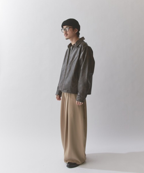 Lui's（ルイス）の「グランジシンセティックレザーZIPブルゾン（ブルゾン・メンズ・ブラウン/ブラック/ブラック系その他・M/S/XS）」の19枚目の写真