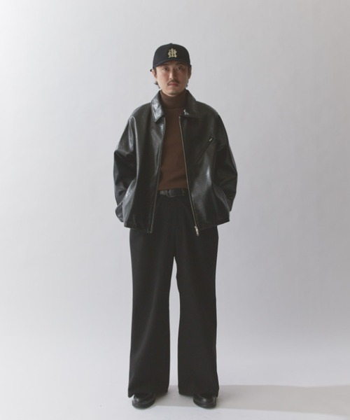 セール】グランジシンセティックレザーZIPブルゾン（ブルゾン）｜Lui's