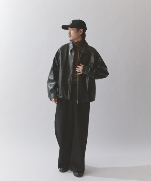 Lui's（ルイス）の「グランジシンセティックレザーZIPブルゾン