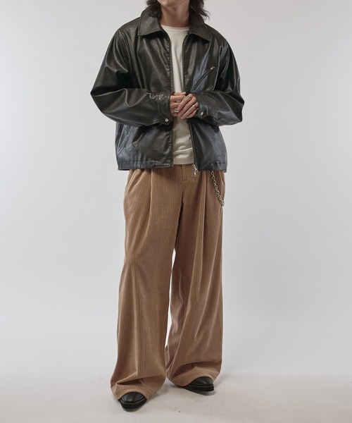 Lui's（ルイス）の「グランジシンセティックレザーZIPブルゾン