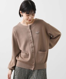 Gready Brilliant | リボンブローチ付カーディガン(カーディガン/ボレロ)