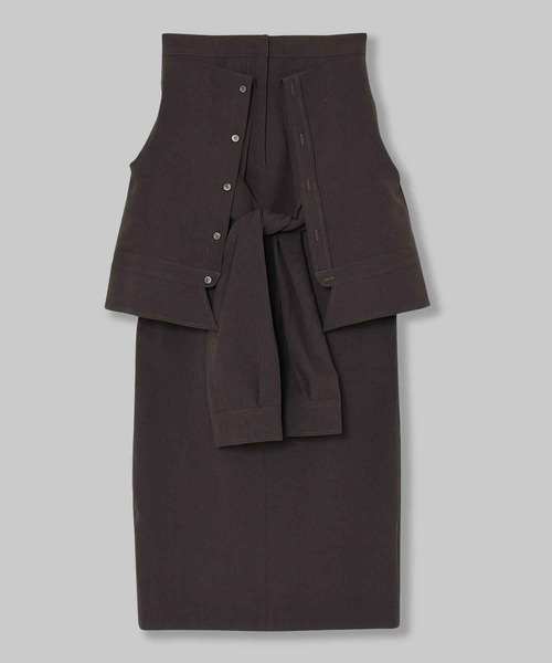 THINGS THAT MATTER(シングス ザット マター)の「SHIRTS LAYERED SKIRT / シャツレイヤードスカート(スカート・レディース・ミント/ベージュ/チャコールグレー・FREE)」の15枚目の写真