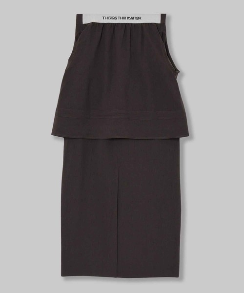 THINGS THAT MATTER(シングス ザット マター)の「SHIRTS LAYERED SKIRT / シャツレイヤードスカート(スカート・レディース・ミント/ベージュ/チャコールグレー・FREE)」の16枚目の写真