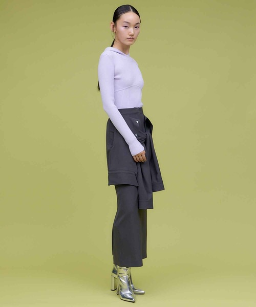 THINGS THAT MATTER(シングス ザット マター)の「SHIRTS LAYERED SKIRT / シャツレイヤードスカート(スカート・レディース・ミント/ベージュ/チャコールグレー・FREE)」の13枚目の写真