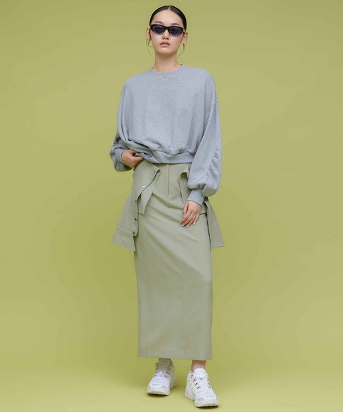 THINGS THAT MATTER(シングス ザット マター)の「SHIRTS LAYERED SKIRT / シャツレイヤードスカート(スカート・レディース・ミント/ベージュ/チャコールグレー・FREE)」の17枚目の写真