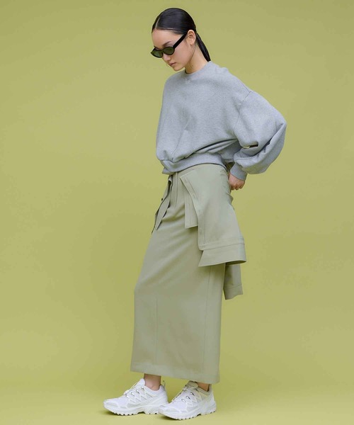 THINGS THAT MATTER(シングス ザット マター)の「SHIRTS LAYERED SKIRT / シャツレイヤードスカート(スカート・レディース・ミント/ベージュ/チャコールグレー・FREE)」の18枚目の写真