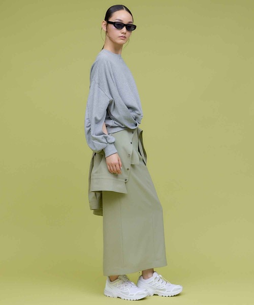 THINGS THAT MATTER(シングス ザット マター)の「SHIRTS LAYERED SKIRT / シャツレイヤードスカート(スカート・レディース・ミント/ベージュ/チャコールグレー・FREE)」の19枚目の写真