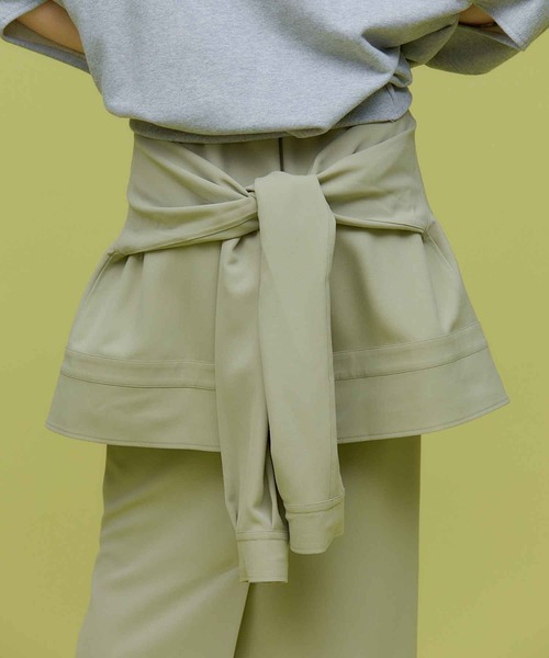 THINGS THAT MATTER(シングス ザット マター)の「SHIRTS LAYERED SKIRT / シャツレイヤードスカート(スカート・レディース・ミント/ベージュ/チャコールグレー・FREE)」の21枚目の写真