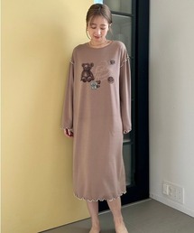 SNIDEL HOME（スナイデルホーム）の「チョコモチーフＴシャツワンピース（ルームワンピース）」