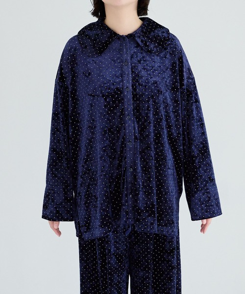 ベロアドットシャツ 283945（シャツ/ブラウス）｜LOWRYS FARM（ローリーズファーム）