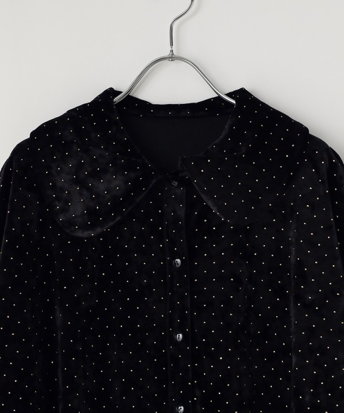 ベロアドットシャツ 283945（シャツ/ブラウス）｜LOWRYS FARM（ローリーズファーム）