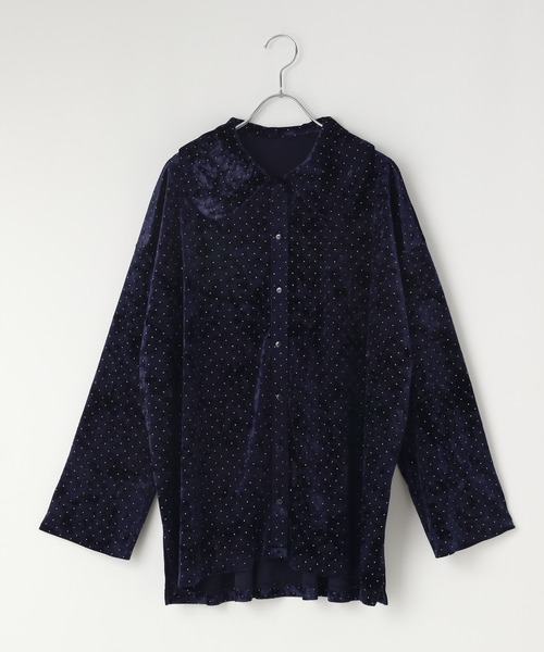 ベロアドットシャツ 283945（シャツ/ブラウス）｜LOWRYS FARM（ローリーズファーム）