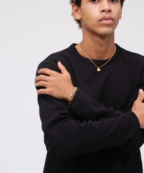 AVIREX（アヴィレックス）の「《AVIREX by J.H.M CO.,LTD.》"VARSITY" SIGNATURE BRACELET GOLD PLATED / "バーシティ" シグネチャー ブレスレット ゴールド / アヴィレックス / JAM HOME MADE / ジャムホームメイド（ブレスレット・メンズ・ゴールド・L/M）」の2枚目の写真