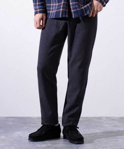 【セール】【ビジカジ対応】【GLOSTER】ウールライク L字型 パイピング ポケット スリムパンツ（その他パンツ）｜GLOSTER（グロスター）