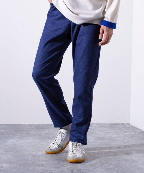 【セール】【ビジカジ対応】【GLOSTER】ウールライク L字型 パイピング ポケット スリムパンツ（その他パンツ）｜GLOSTER（グロスター）